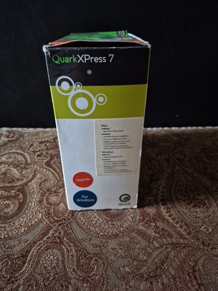 QuarkXPress 7 for Windows - Complete With Manuals, Paperwork, Discs - Used