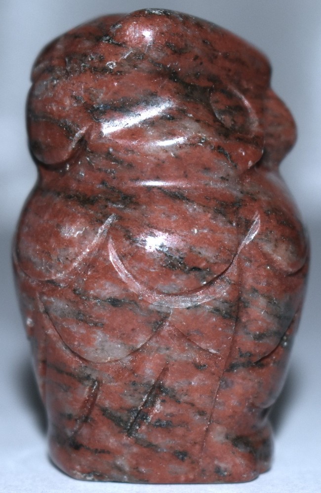 Pretty Brecciated Red Jasper Owl 2"/103 Grams