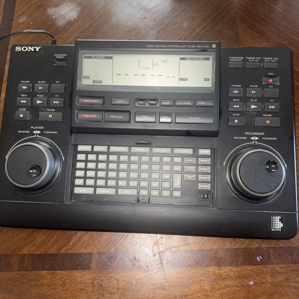 Sony RM-E700 Video Editor Controller/Titler w/ Power Adapter