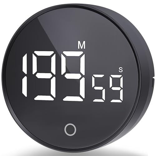 Digital Kitchen Timers, Visual timers Magnetic Countdown Countup Smart Black