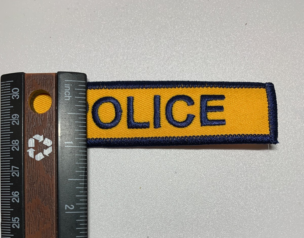 POLICE Rectangular Patch Tab (approx 1"x4") - Unknown State/Agency - FREE SHIP