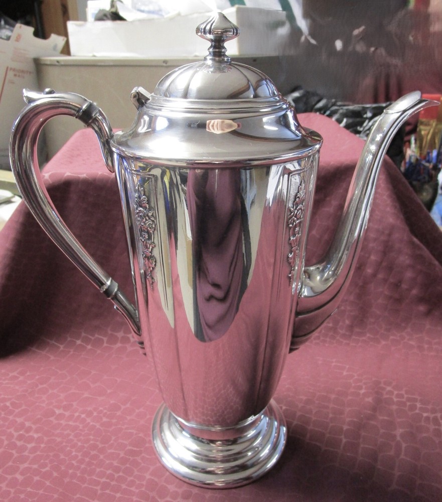 AMBASSADOR 1919 Rogers Silverplate 3 Pc Coffee Service No Monogram bbg