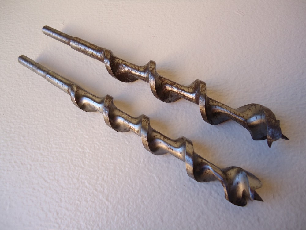Vintage Used IRWIN #10 & #12 Auger Drill Bits