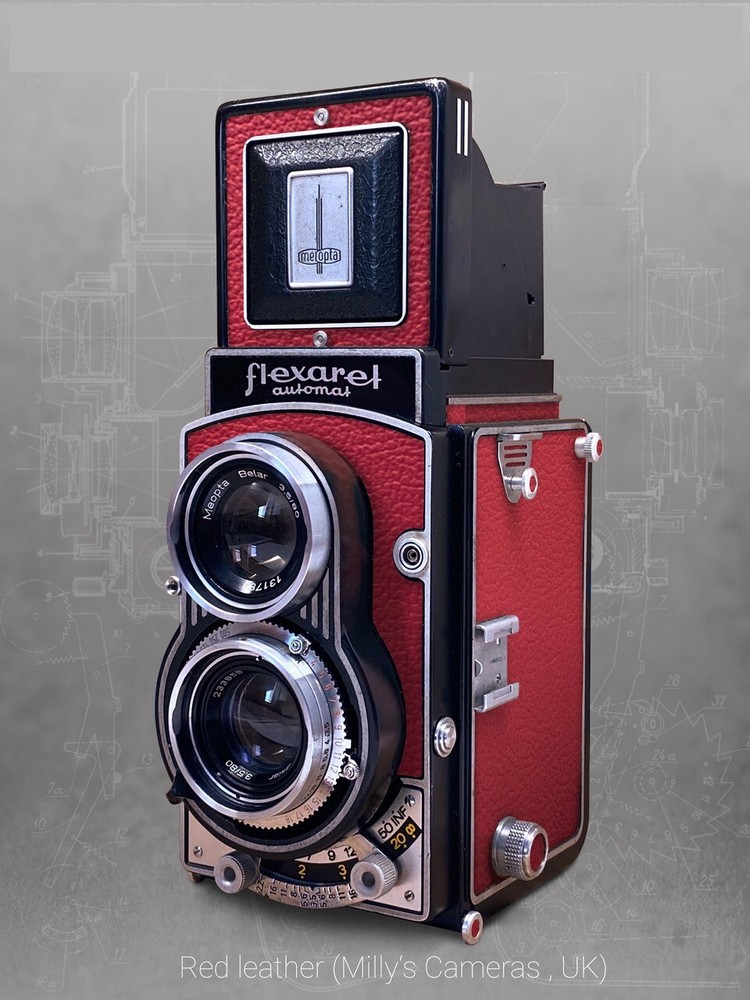 Royal Red Quality Camera Replacement Leather self-adhesive