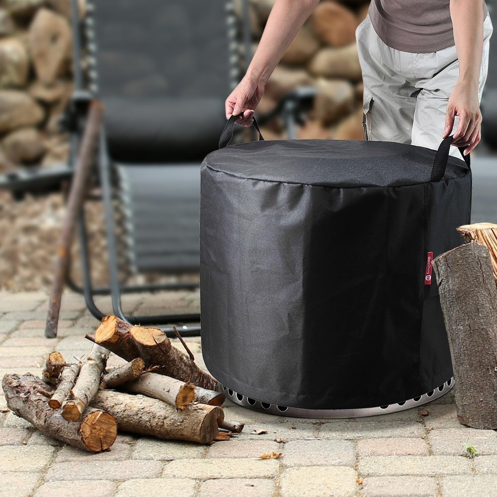 Waterproof Fire Pit Cover for 16”-22” Smokeless Models – Durable 600D Polyester