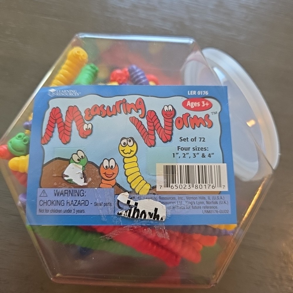 Learning Resources Measuring Worms - Skill Learning: Measurement 72 Pieces