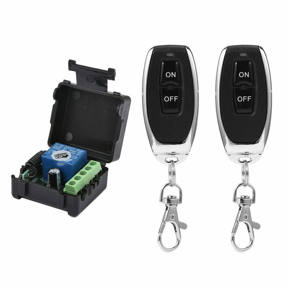 2 Set 1CH Relay RF Wireless Remote Control Switch Receiver Transmitter DC12V