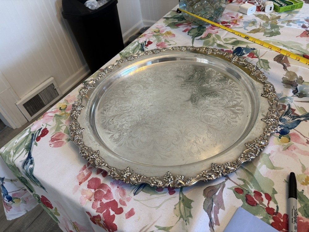 Silver Plate Eastern Silver, NYC 20” Platter