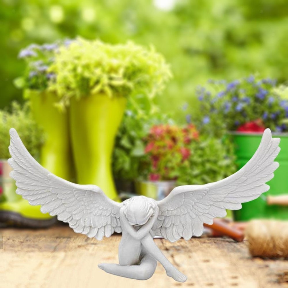 Angel Sculpture Creative Wing Statue Figures Home Decor