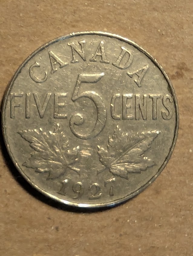 1927 Canada Five Cents