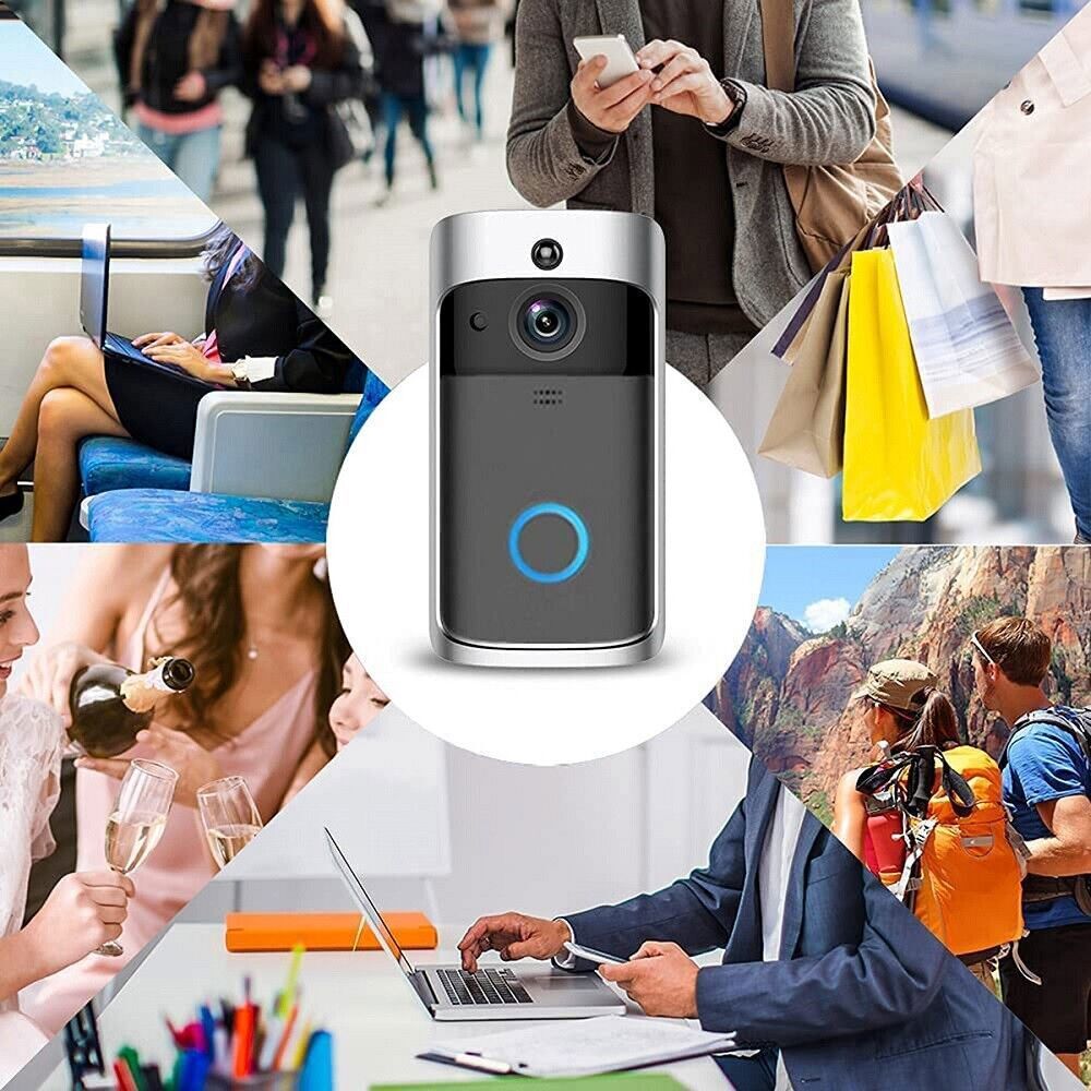 Wireless WiFi Smart Phone Door Ring Video Doorbell Intercom Security Camera Bell