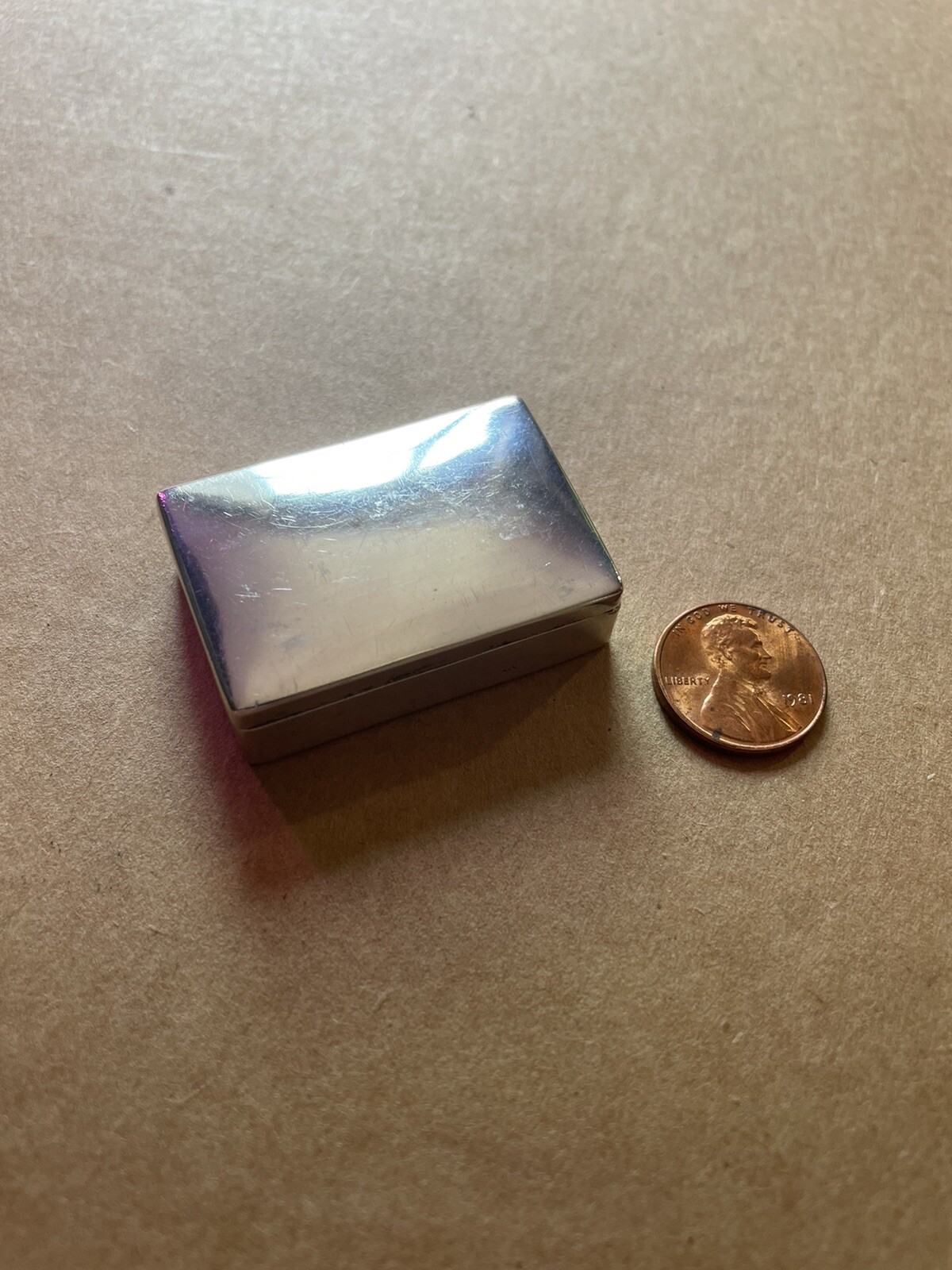 Fred Davis Large Sterling Silver Pill Box Mexico Taxco Signed