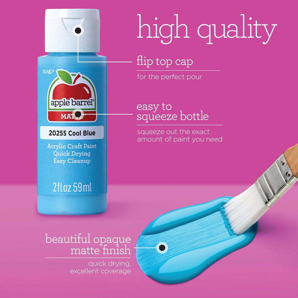 Acrylic Craft Paint Kit, Matte Finish, 36 pc