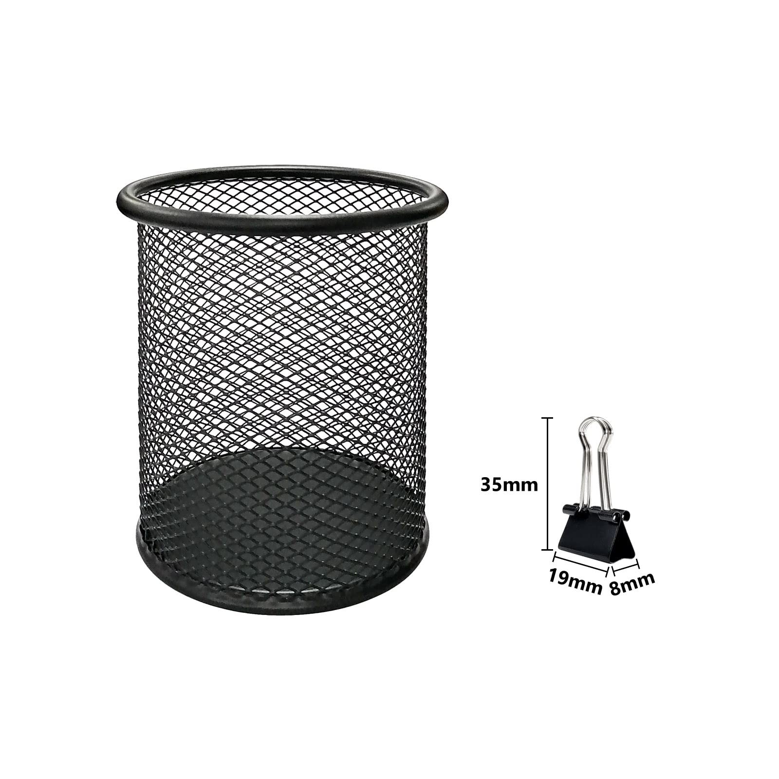 DSTELIN 96 Pack (19mm) Mini Binder Clips 3/4-Inch Small Black Paper Clamps