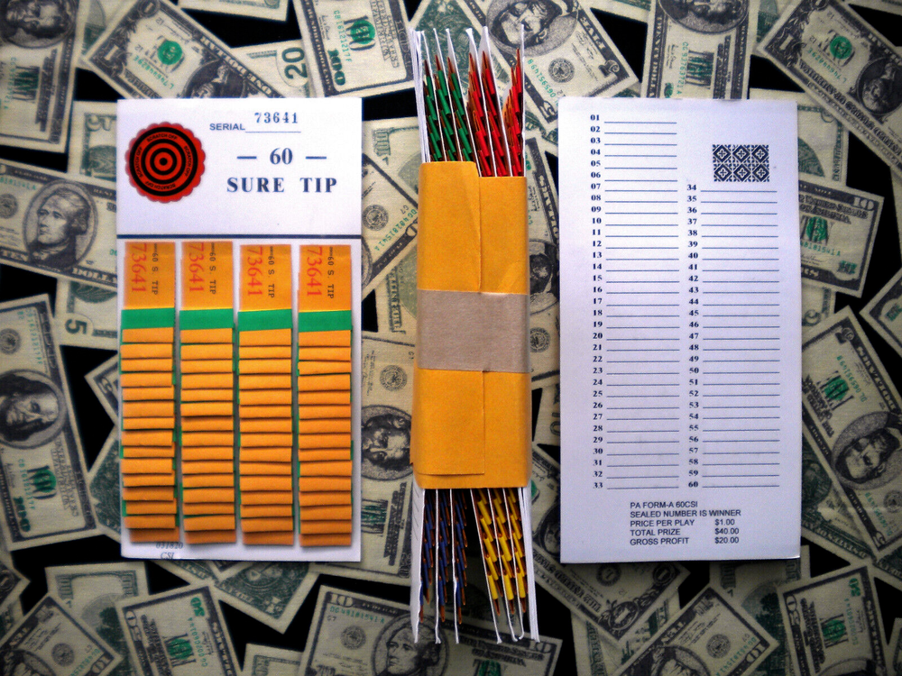 ( 1 Each ) ~ 60 SURE TIP BOARD {01 to 60} Fund-Raiser Raffle Pull Tab Jar Ticket