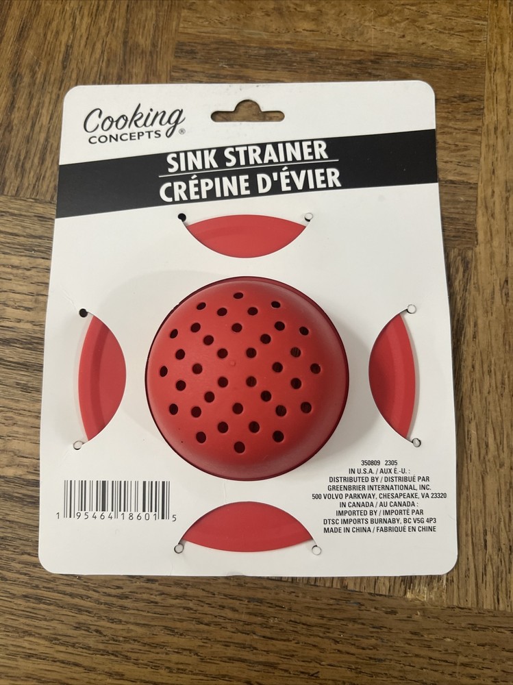 Cooking Concepts Sink Strainer Red