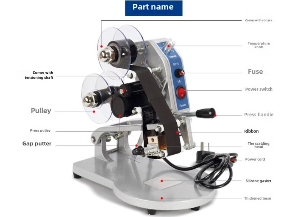 Hand-operated DY8 Aluminium Foil Plastic Bag Self-adhesive Coding Machine