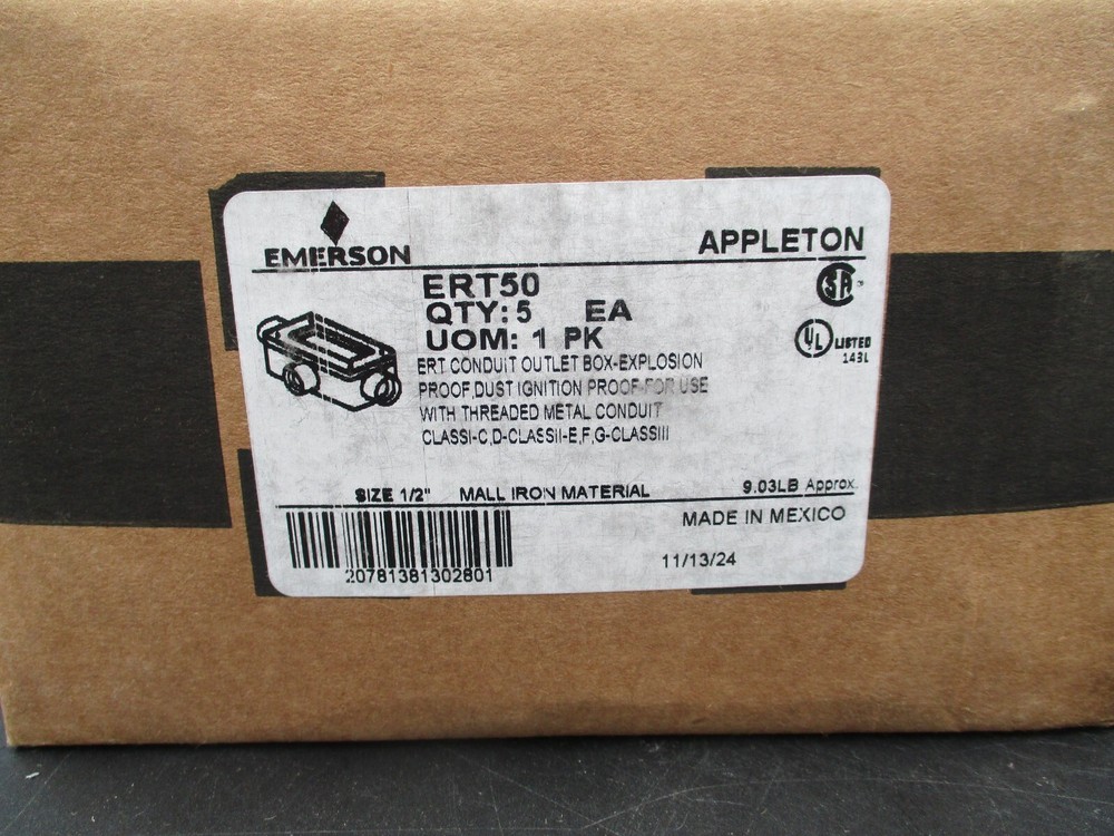 (QTY 1) APPLETON ERT50 1/2" EXPLOSION PROOF T FITTING *SAME DAY SHIP