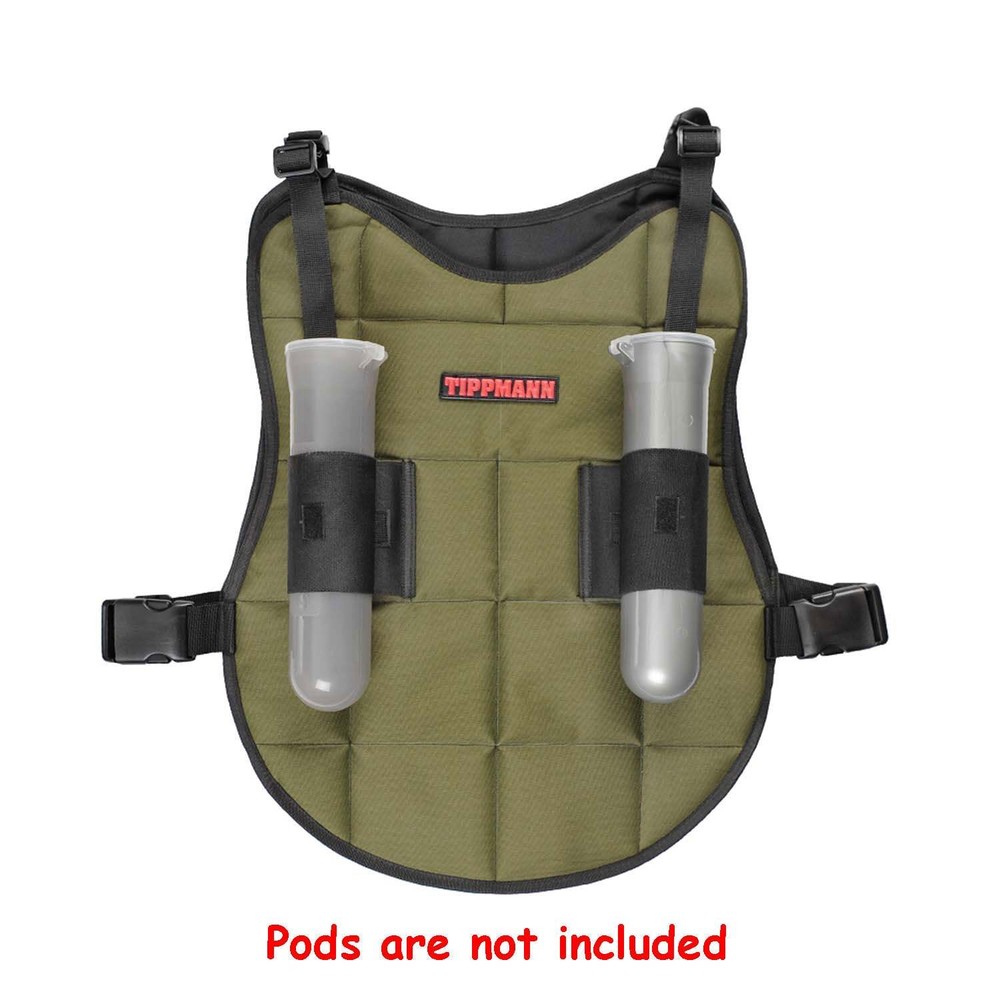 Tippmann Chest Protector - Podded - Black / Olive Reversible - Youth Size