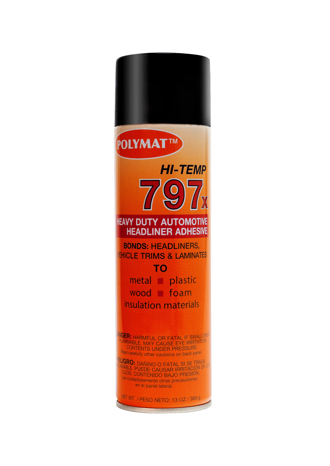 Polymat 797 Hi-Temp Industrial Spray Adhesive BONDS FLEXIBLE FOAM TO POLYOLEFINS