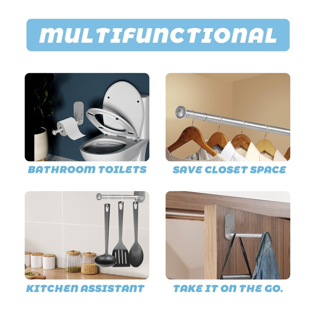2-Section Stainless Steel Clothes Hanger Storage, Retractable Space Saving Cl...