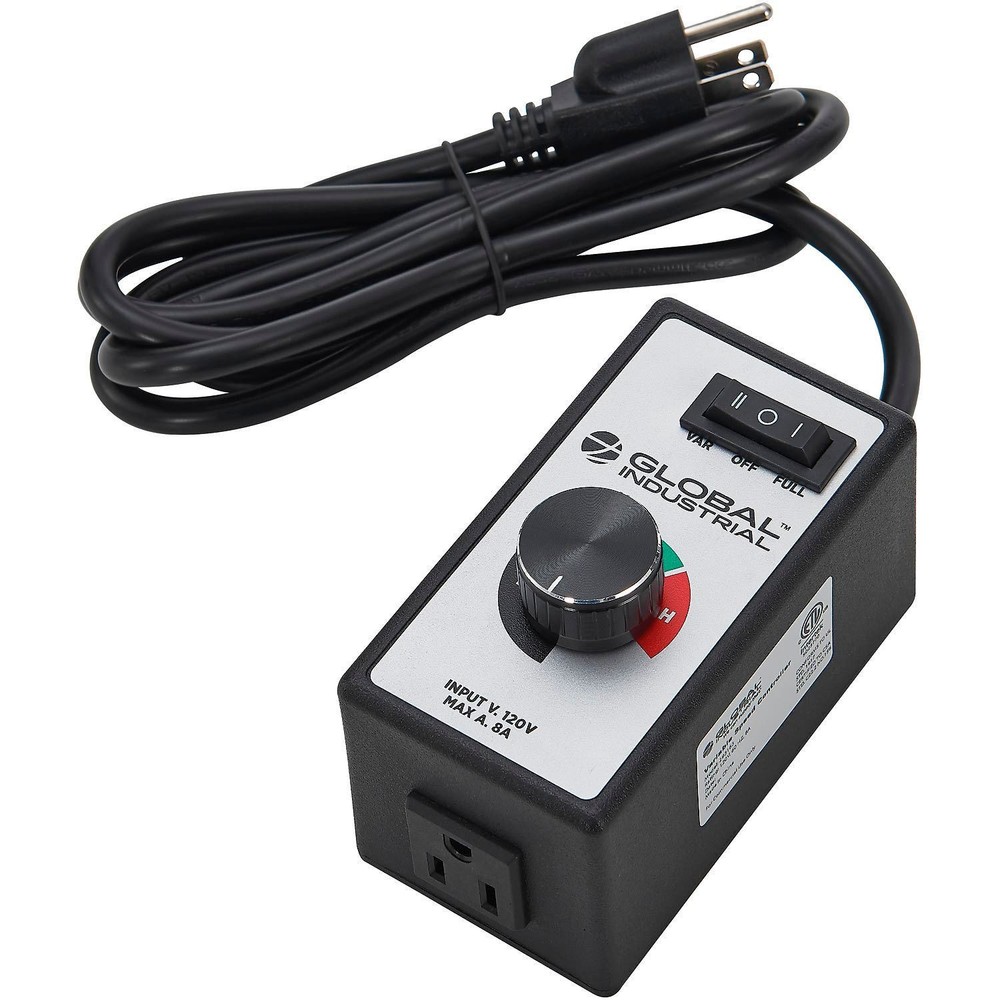 Global Industrial Variable Speed Control Switch with 6 ft Plug 120V