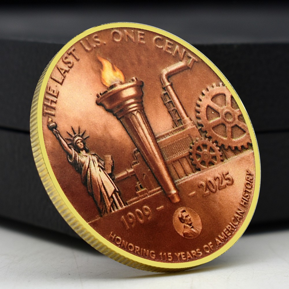 The Last U.S. One Cent - Final Penny Commemorative Coin 1909-2025 Memorial Medal