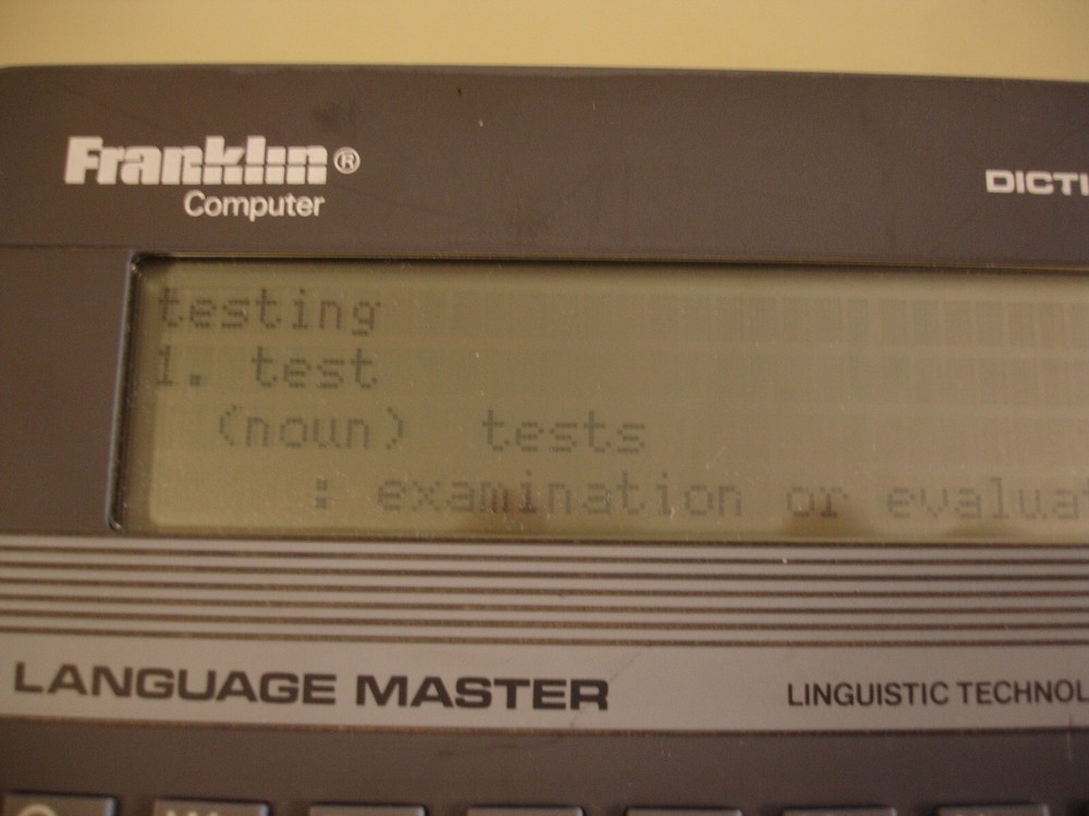 Franklin Language Master LM-2000 Dictionary Thesaurus w/ Manual 1987 EUC Tested