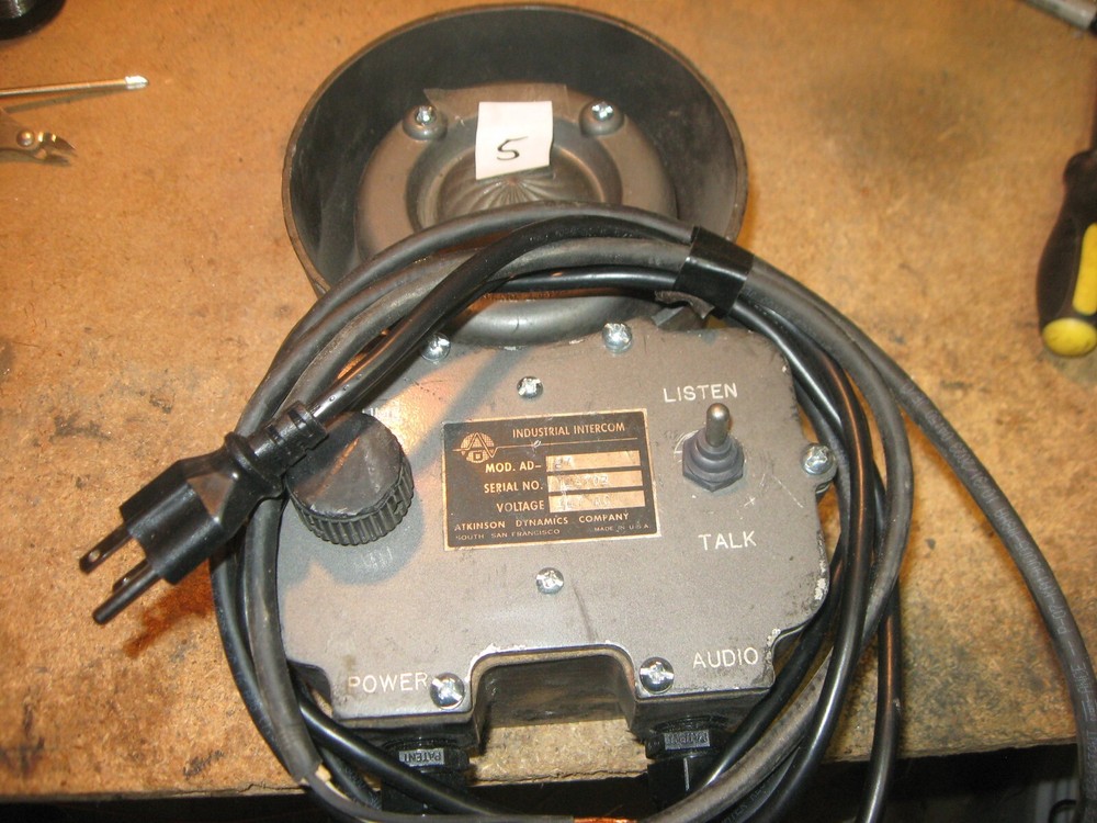 ATKINSON DYNAMICS INDUSTRIAL INTERCOM   AD-27-REFURBISHED