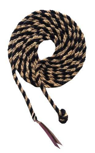 Showman 8' Horse Hair Mecate Reins w/ Leather Popper