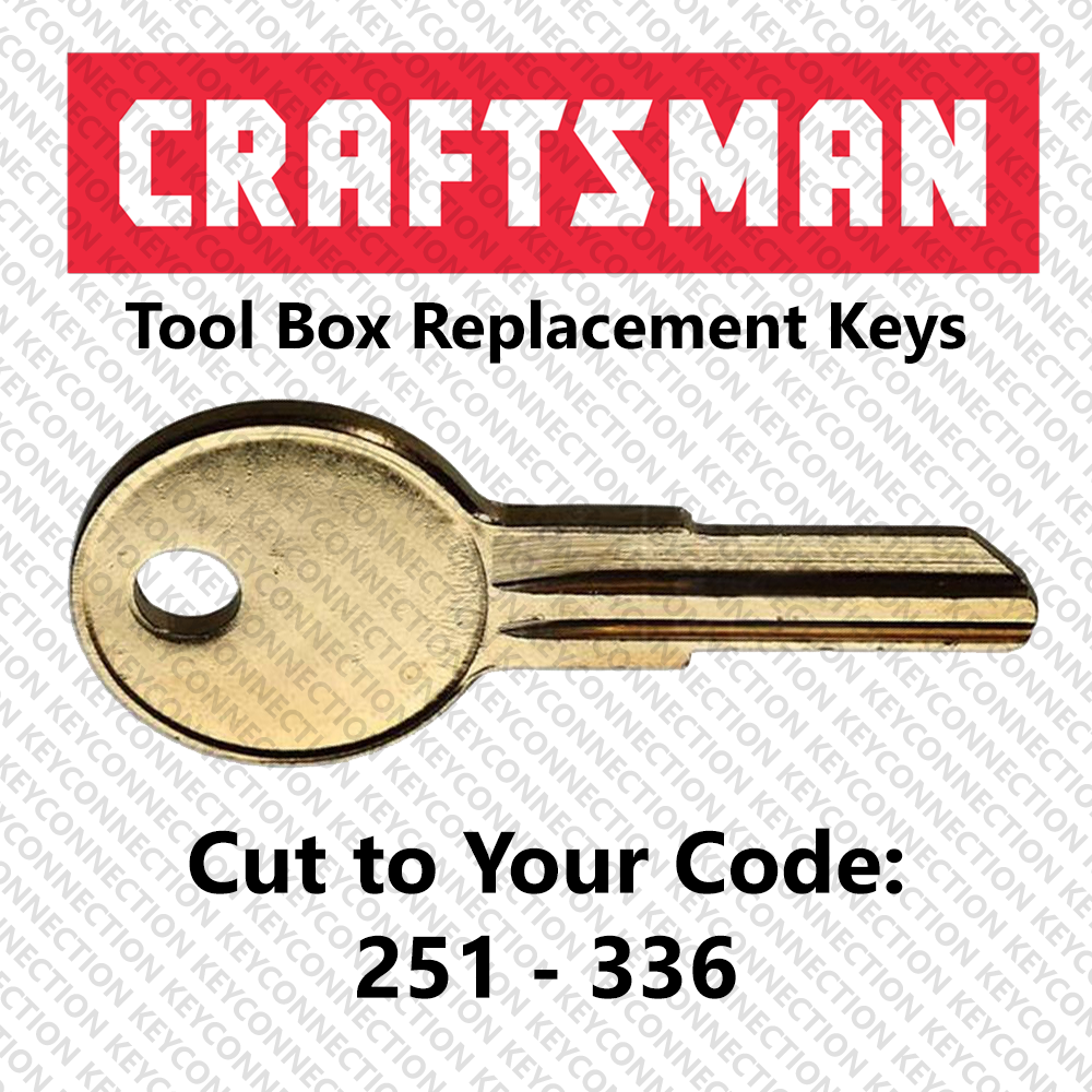 Craftsman Tool Box Key Cut to Your Code 251 - 336 Llaves Toolbox Keys