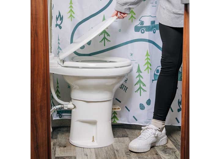 Camco 41710 Premium Ceramic RV Toilet w/ Ergonomic Design - White