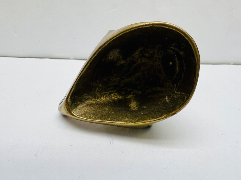vintage solid brass mouse long tail paper/ ring holder paperweight