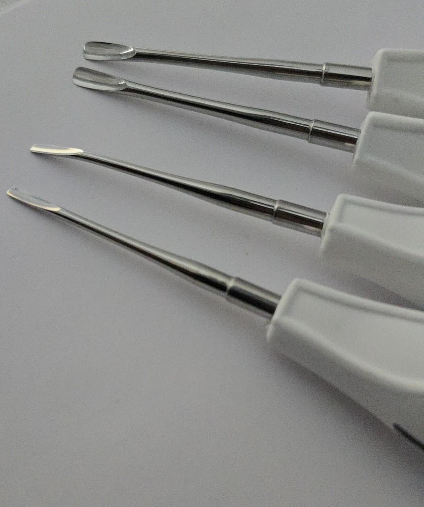 White Plastic Handle Dental Luxating Root Tip Extraction Elevator Loosen Tools