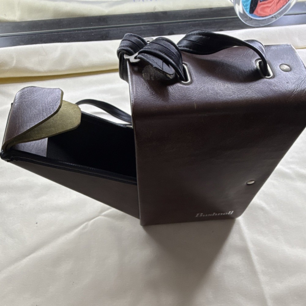 Bushnell Brown Leather Binocular Case/Bag with Shoulder Strap Leather Accessory