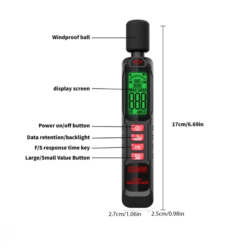 User Friendly Decibel Monitors Meter for Assessing Home and Work Environment