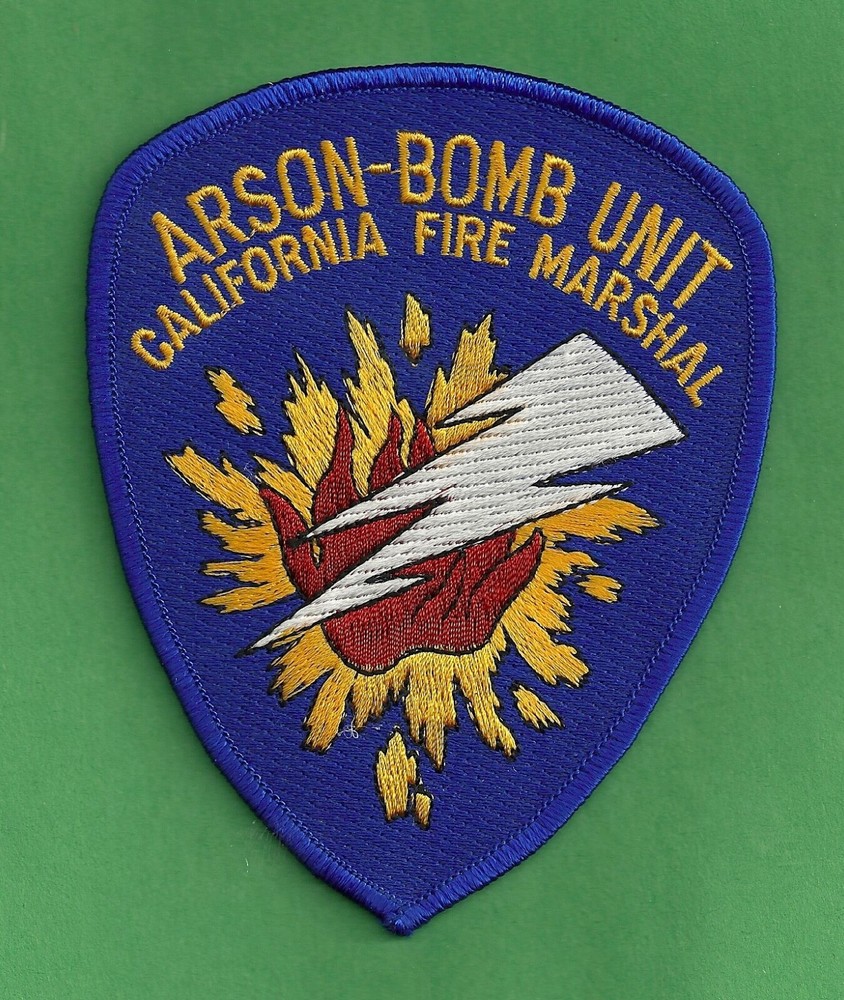 CALIFORNIA STATE FIRE MARSHAL ARSON- BOMB SQUAD SHOULDER PATCH