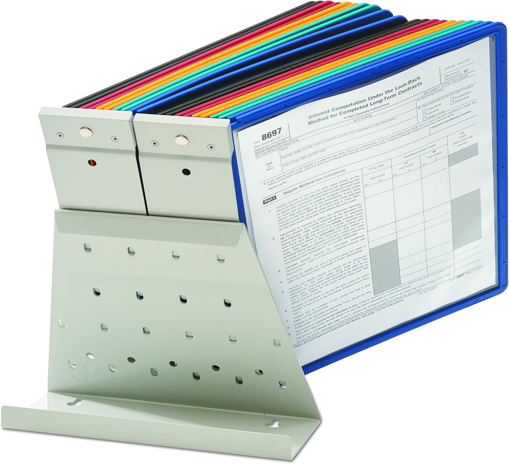 VARIO 20-Panel Desktop Reference System, Assorted Color Borders (536100) , Black