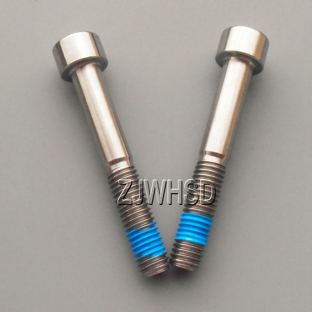 2pcs M8 x 55 Ti tanium Screw Bolt Allen hex Socket Cap head with ThreadLocker