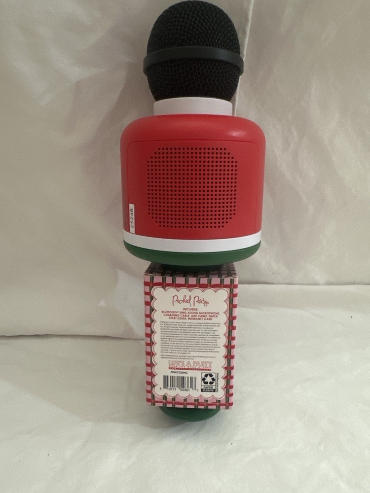 Packed Party Nutcracker Karaoke Microphone Christmas Bluetooth Sing-Along Mic