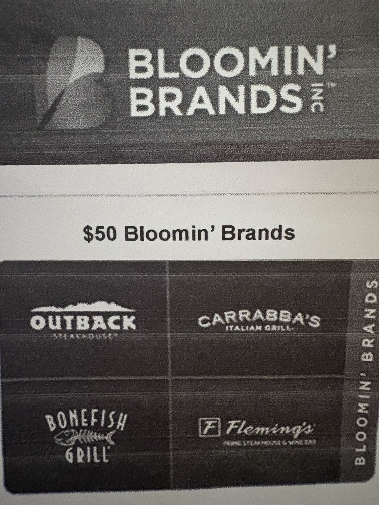 $50 Outback Steakhouse E Gift Card