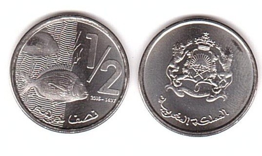 Morocco - 5 pcs х 1/2 Dirham 2016 UNC Lemberg-Zp
