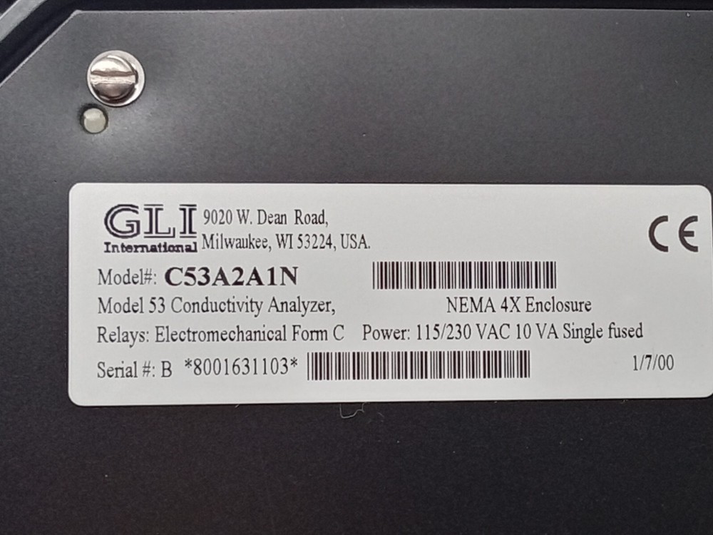 GLI INTERNATIONAL MODEL 53 / C53A2A1N PH ANALYZER