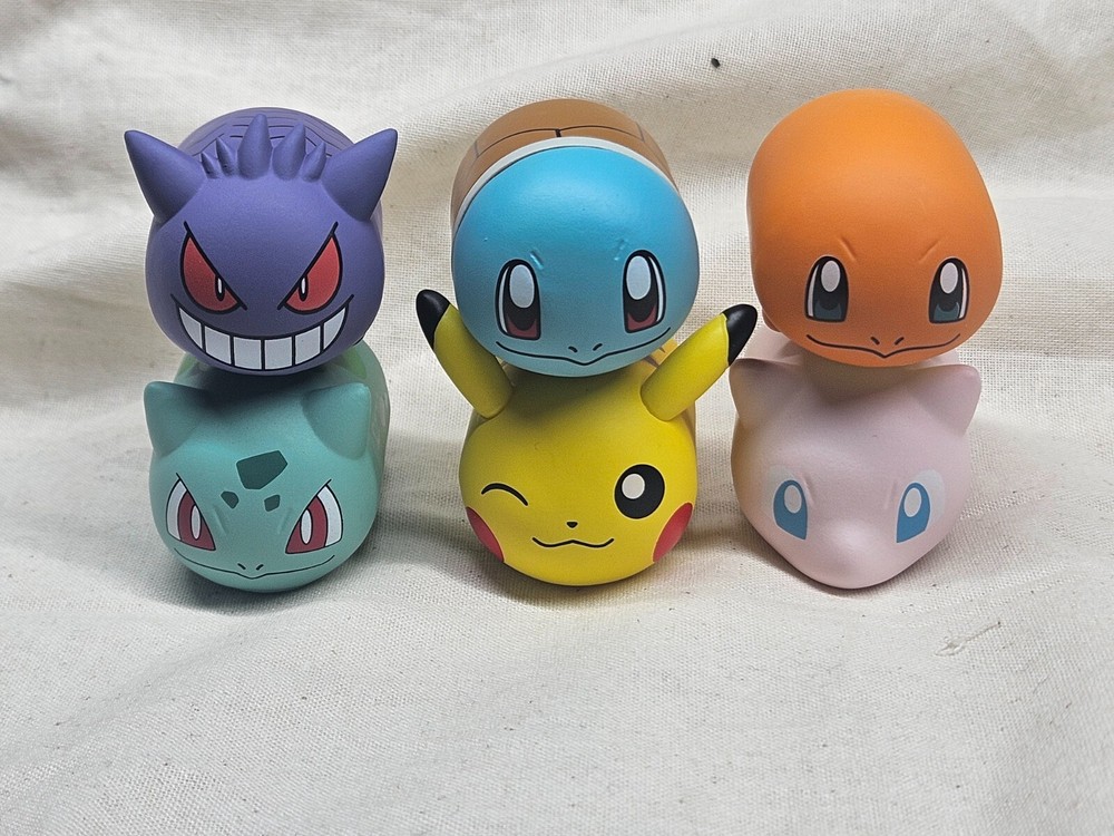 POKEMON Stackable FIGURE Set of 5 / Retail box Pikachu SQUIRTIE GENGAR MEW