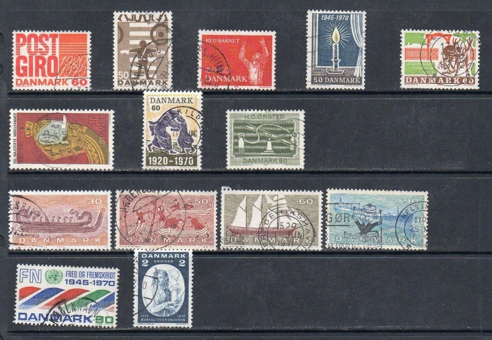 DENMARK USED 1970 COMPLETE YEAR SETS