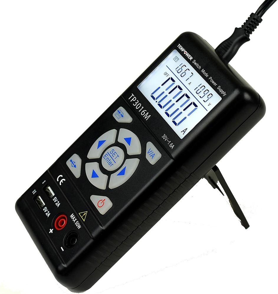 New Tekpower TP3016M Portable Handheld Variable DC Power Supply USB Port