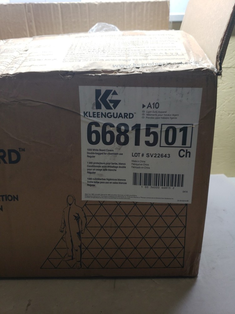 Kleenguard 66815 A10 1000 White Beard Covers