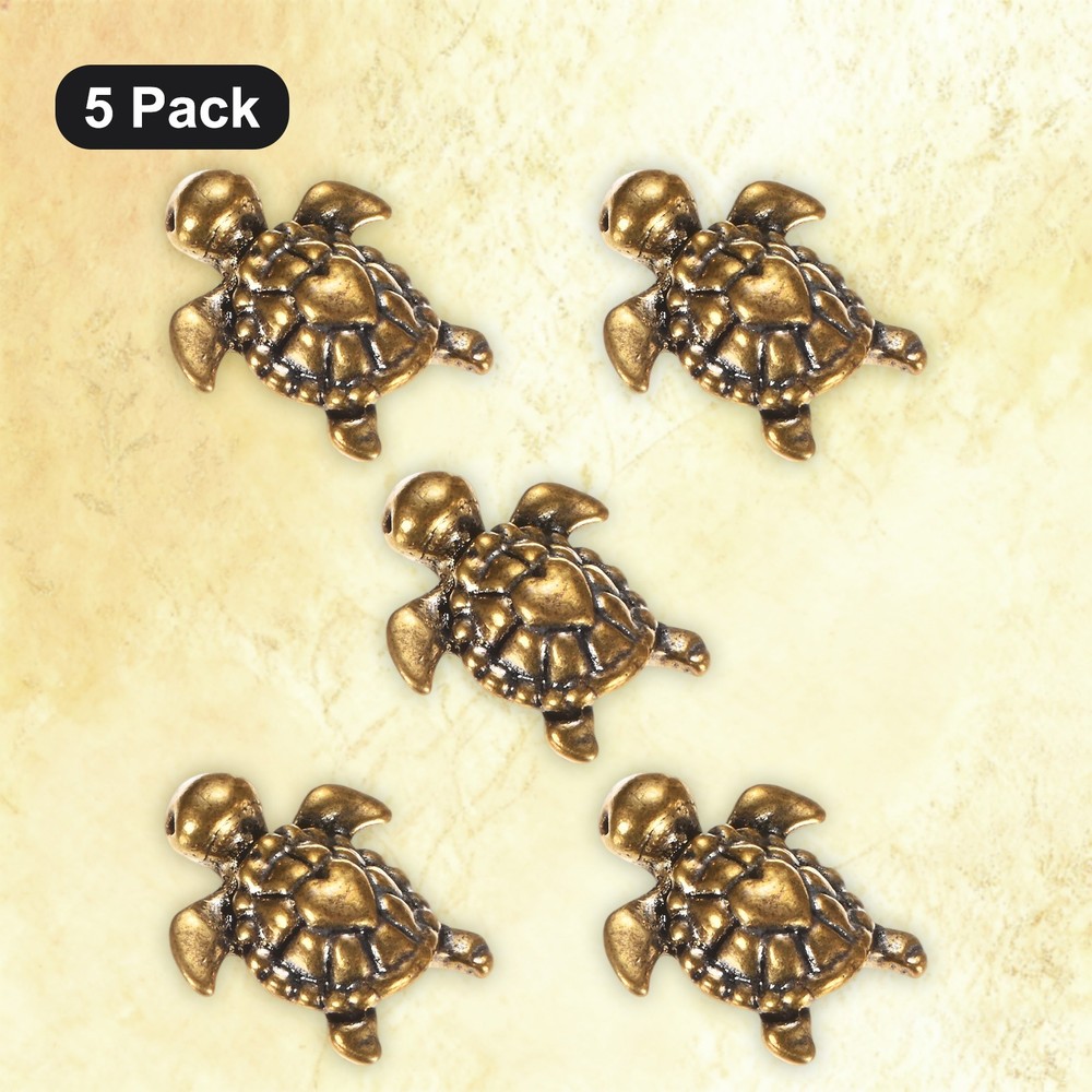 5-Pack Bird Bath Copper Disk, Mini Bird Bath Copper Ornaments [Turtle]