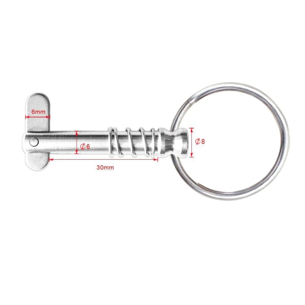 Boat Top Fitting Spring Loaded Pin 1/4\\\\\\\\\\\\\\\" Stainless