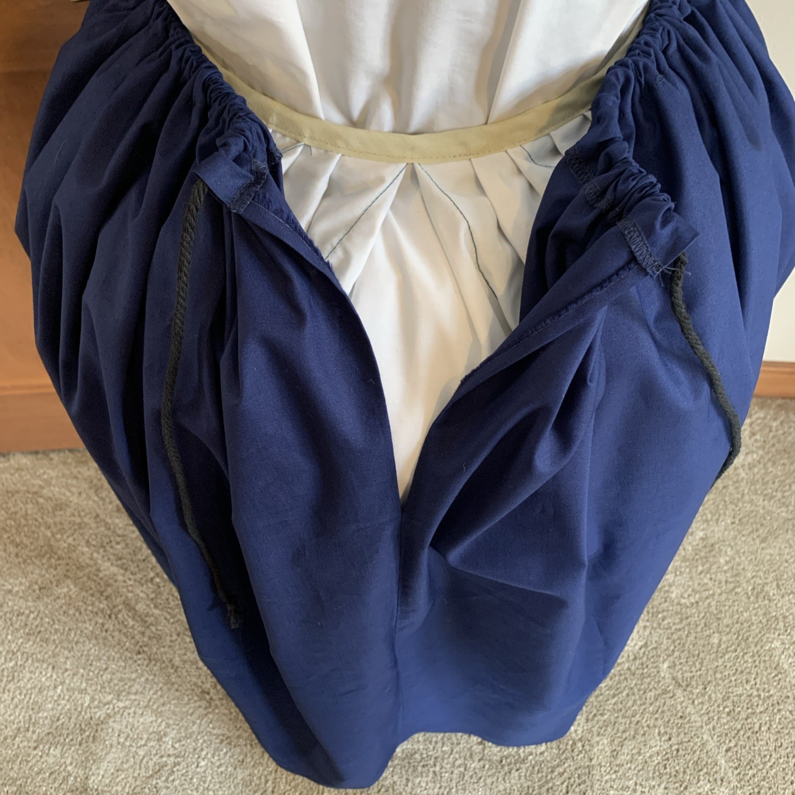 Outlander Skirt.Drawstring , One Size. 100% Cotton. Colonial, Pioneer, Petticoat